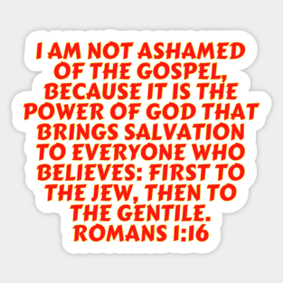 Bible Verse Romans 1:16 Sticker